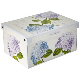 Kanguru la coperta con le maniche Perfumed Cardboard Storage Box, Small, 1 Unit, Model Violet 662 VI, Bianco E Viola, S