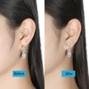 Earring Backs 12PCS White Gold Locking Earring Backs for Studs
