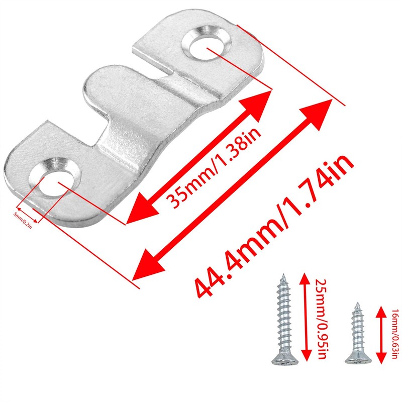 PIYANYO Z-Shaped Clip Hanging Bracket Set Stainless Steel Flush Mount