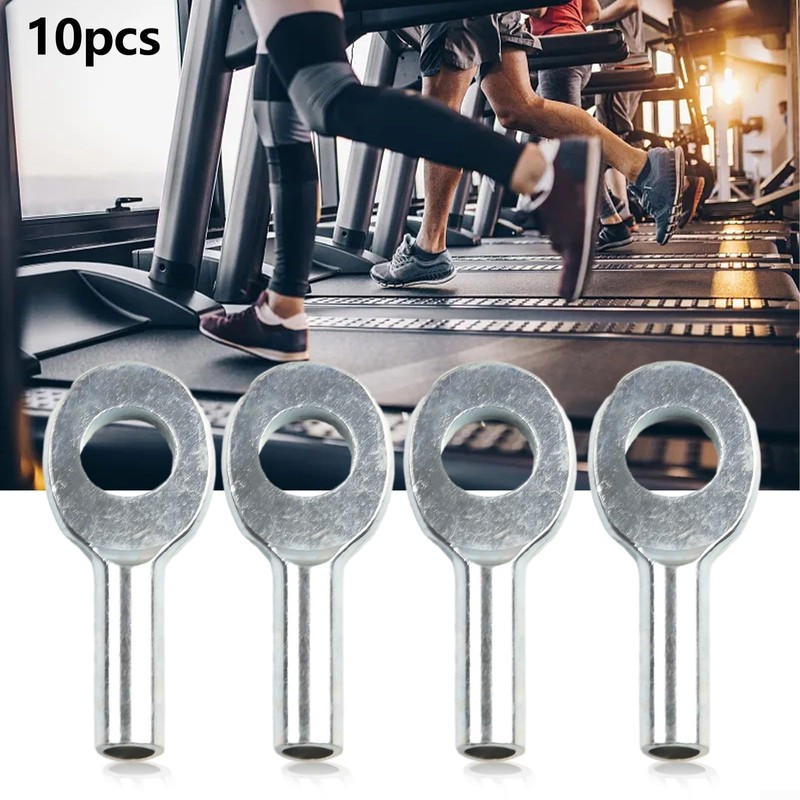 10 Pcs Gym Pulley Machine Cable Eyelet Terminal Interface Port,