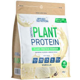 Applied Nutrition Critical Plant Protein - Vegan Protein Powder, Plant Based Supplement (450g - 15 Servings) (Vanilla)
