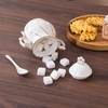 Agyiuns Sugar and Creamer Set Ceramic, Creamer Pitcher and Sugar