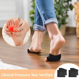 Metatarsal Pads - Gel Metatarsal Pads for Women & Men - Reusable Foot Cushions for All-Day Comfort (L)