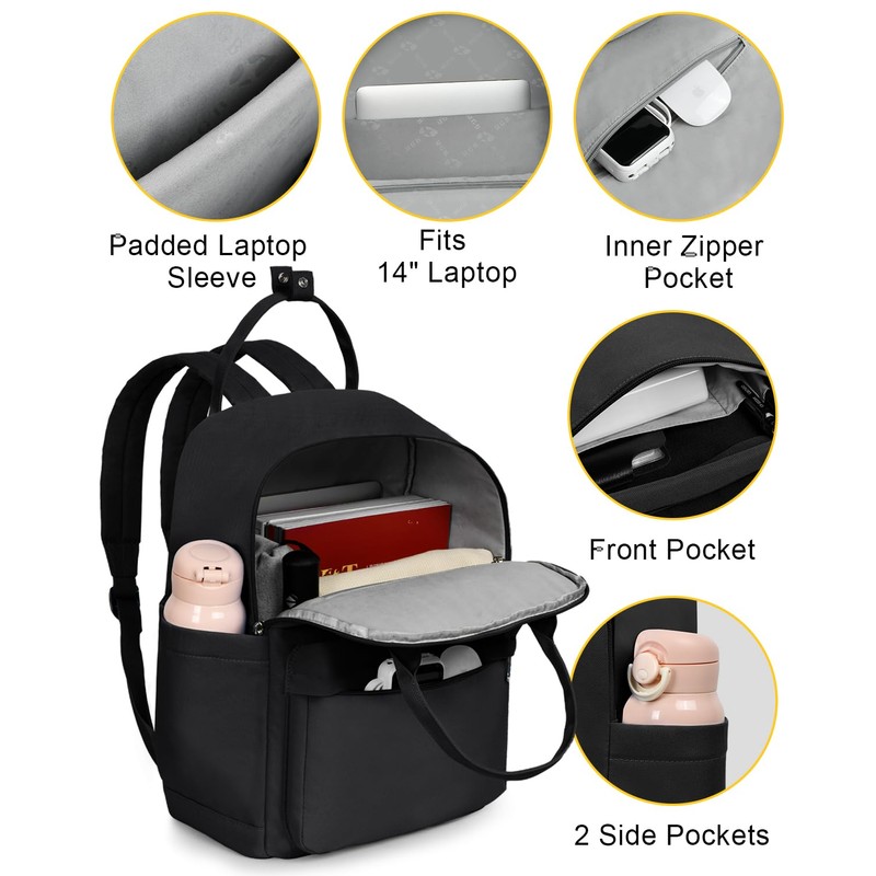 Laptop Backpack for Women & Men, Lightweight Water Resistant Backpack