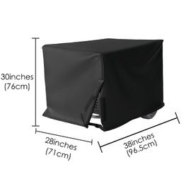 TOCCOOL Portable Generator Cover Heavy Duty Waterproof - 38" L x 28" W x 30", Snow/UV/Wind Resistance, Compatible with DuroMax XP12000EH, Yamaha EF7200D, Honda EB6500 (Black)