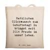 Mr. & Mrs. Panda Tragetasche Spruch 2014 Geburtstag Freude -