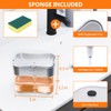 Dish Soap Dispenser Sponge Holder for Kitchen - Clear, 13oz