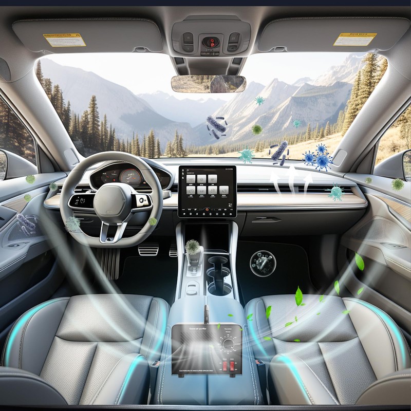 AIRVIP 0zone Generator 120,000mg/h,0zone Machine for Car/Home/Smoke/Pet Odor, Covers up