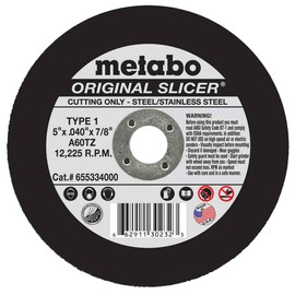 Metabo Slicer Cut Off Wheel 5" X .040" Pkg = 50