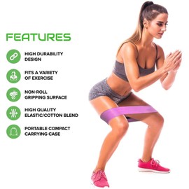 RedSky 3 Booty Resistance Bands with Different Strength for Squats/Glute Bridge/Lunges/Pilates and Yoga