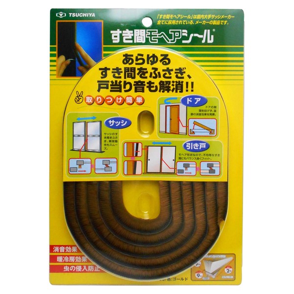 TSUCHIYA Mohair Seals for Gaps, Length of 6.6 ft (2 m),