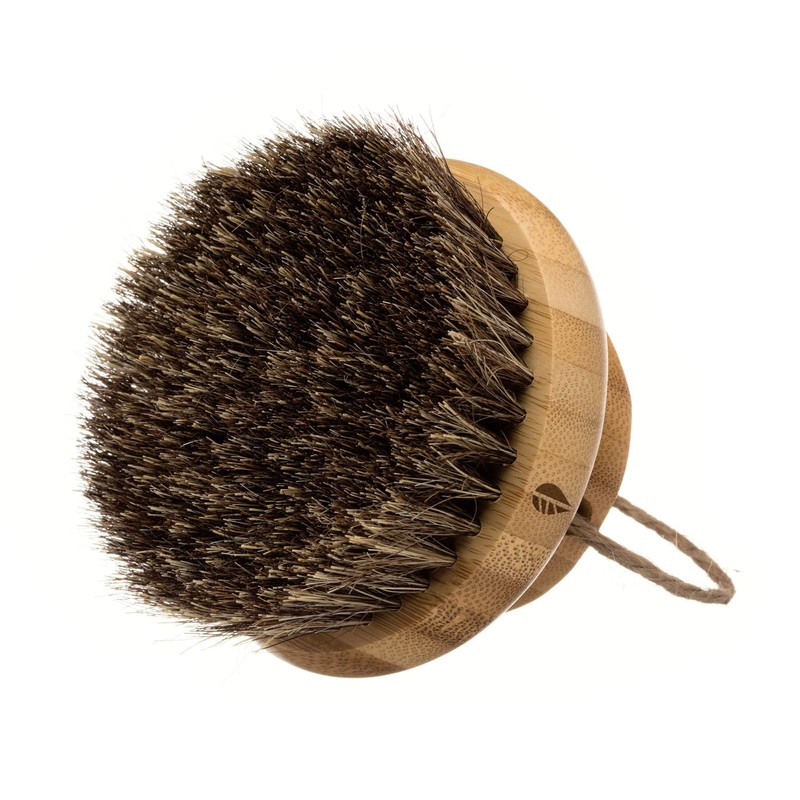 Hydréa London Round Natural Body Brush With Mane/Cactus Bristle for