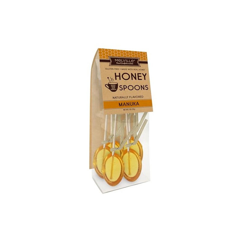 Melville Candy Honey Spoons [For Tea Lovers] Gluten-Free 5 Count