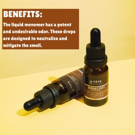 YAYA NAILS Monomer Drops 15ML, Odor Out Drops for Liquid Acrylic Monomer - Liquid Monomer Odor Neutralizer (Coffee)
