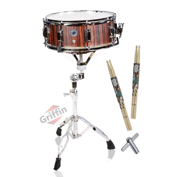 Snare Drum Set by GRIFFIN - Includes Snare Stand, 2