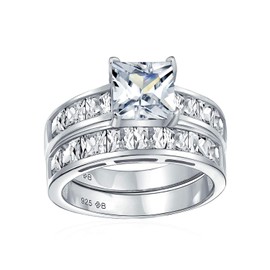 Personalize Wedding Classic Timeless Cubic Zirconia 3CT AAA CZ 6 Prong Setting Round Brilliant Cut Solitaire Engagement Ring For Women Thin 2MM Band .925 Sterling Silver Customizable