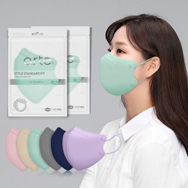 Arte Domestic Beak-Type Disposable Color Mask Mint 100 Sheets / 아르떼 국산 새부리형 일회용 컬러 마스크 민트 100매