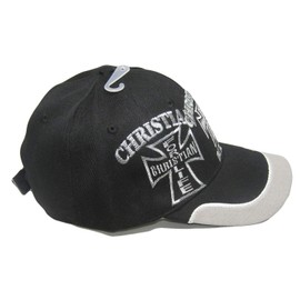 Trade Winds Christian Biker Cross Jesus Christ Black Embroidered Cap Hat CAP841A TOPW