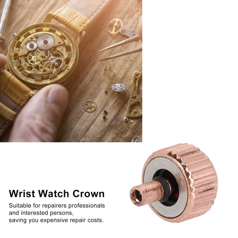5pcs Professional Watch Crown Steel Wrist Watch Parts Watchmaker Repairing