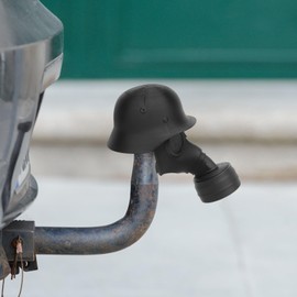 DAWRIS Protective Towing Hitch Cover Cap for Towing Hitch Dustproof Waterproof Towing Hitch Hat with Helmet and Mask with Choice of Eye Colour (Red)