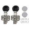 BAOK Silent Glass Door Hinge for Cabinet (Straight Arm, Full