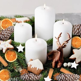 67 Pieces Natural Decoration Christmas Decoration Advent Wreath, Pot Pourri Christmas with Pine Cones, Cinnamon Sticks, Dried Orange Slices, Star Anise, Moss, Jute String and Pentagram Craft Set