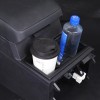car-king888 ABS Matt Black Front Beverage Cup Holder Frame Trim