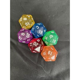 Unbranded Set Of 6 D20 Pride Dice Set Rainbow Plastic Dice Gift For Geek Dungeons & Dragon