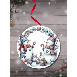 Handmade Snowmen Christmas Ornament Stocking Stuffers Festive Cheer