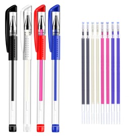 ibotti Heat Erase Pens for Fabric with 8 Free Refills for Quilting Sewing, 4 Colors Assorted Pack
