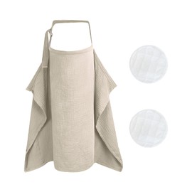 1 Piece Nursing Clothes and 1 Pair Nursing Pads, Small Blanket, Nursing Clothes for Babies, Nursing Cover, Small Quilt