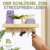HEIMKÖNIG High-quality key holder with shelf made of pine wood