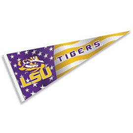 Louisiana State LSU Tigers Nation USA Stars and Stripes Pennant Pennant Banner Flag