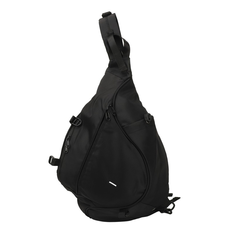 Large Black Sling Bag Waterproof Sling Backpack Oxford Fabric Outdoor