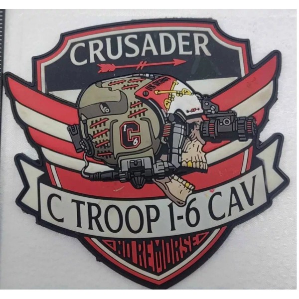 1-6 Cavalry Crusader PVC Glow Patch - With Hook and
