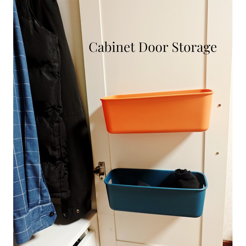 EURXLQ Pack of 6 Coloured Storage Boxes Plastic 28 cm
