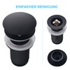 Drain Fitting with Overflow Black Matt, Keymark Universal Drain Valve