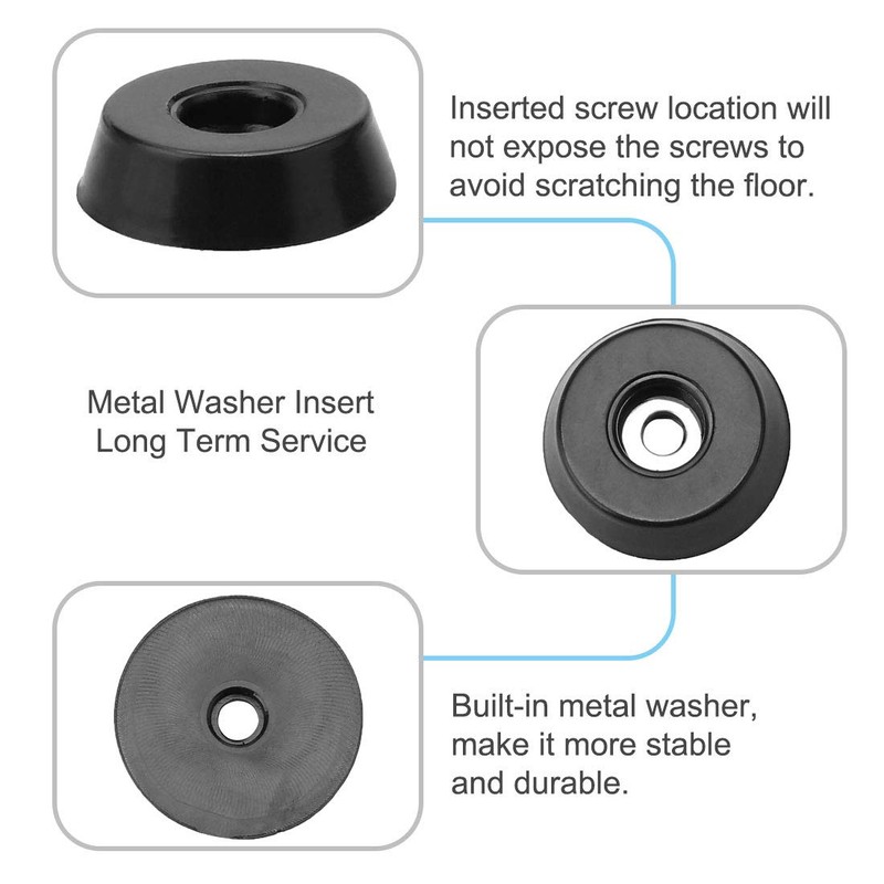 sourcing map Rubber Feet Bumper Buffer Chopping Board Pad Metal