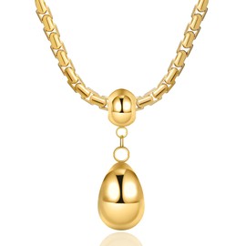 hotoo Long Teardrop Necklace Waterdrop Pendant Necklace For Women Choker Chain Conch Necklace For Christmas Birthday Gifts