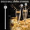 10 PCS DISCO BALL DRINK STIRRERS Glitter Drink Stirrers Lolipop