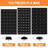 Adhesive Rubber Feet 122PCS - Black Bumpers Self-Stick Small Sticky