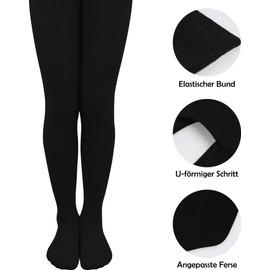 L&K-II Pack of 1 Children's Girls Boys Tights Knitted Cotton Plain 2765, 1er-2765BL