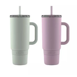Ello Port 40-oz. Stainless Steel Tumbler with Handle, Color Sage and Mauve  2pk.