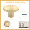 Gelewuld Round Cabinet Knobs, 6 Pcs Drawer Knobs, Kitchen Gold