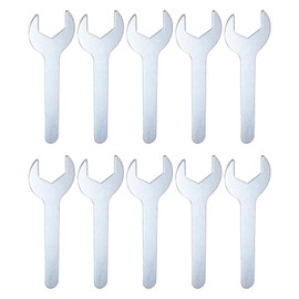 HARFINGTON 10pcs Small Wrench Open End Wrench 24x115x2.8mm Metric U-Shaped Single Open Ended Spanner Super Thin Small Flat Head Galvanizing Wrench for Automotive Repair Furniture Assembly