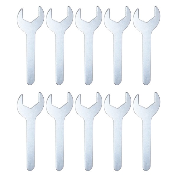 HARFINGTON 10pcs Small Wrench Open End Wrench 24x115x2.8mm Metric U-Shaped
