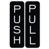 Basic Vertical Push Pull Door Sign (Black) - Large