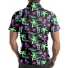 Neon Flamingo Shirt: Men's 80s Disco Button-Up Hawaiian Shirt