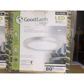 Good Earth Lighting Plano Flat Panel 1-Light 11” Integrated LED Flush Mount