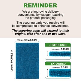 AIDEA Non-Scratch Scouring Pads, Reusable Dish Scrubber Pads for Household and Kitchen, Multipurpose Scour Pads for Cleaning, 24 Pack, 5.5in*3.5in